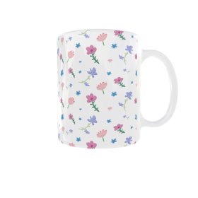 Mug en céramique avec motif floral délicat, idéal pour savourer votre café matinal avec élégance et style!