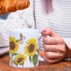Mug avec des fleurs de tournesol , un mug ensoleillé avec des tournesols