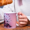 Mug Artistique roses avec lettre en 3D