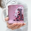 Mug Artistique roses avec lettre en 3D