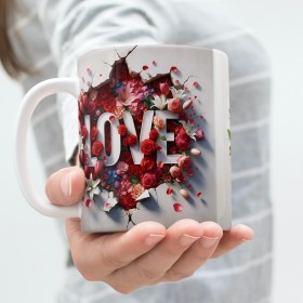 Mug design floral à offrir pour la fête des mères ou un anniversaire