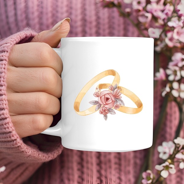 Ce mug cadre photo de mariage personnalisé devient un souvenir mémorable