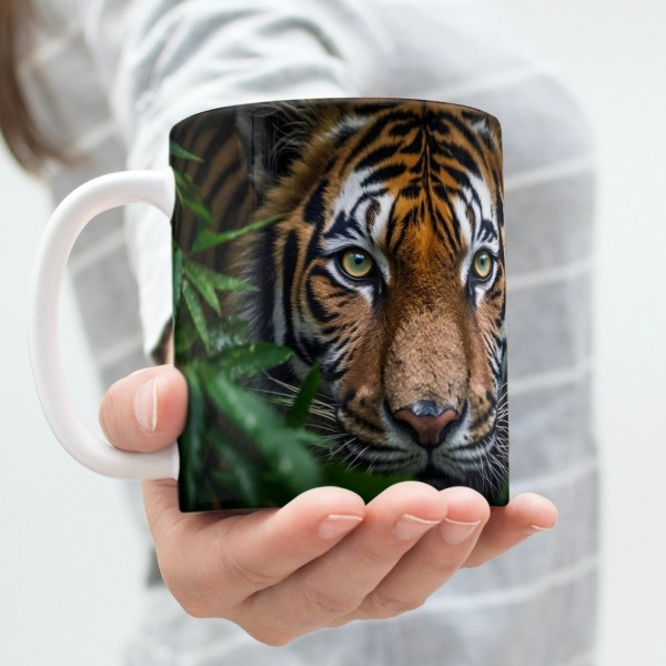Mug Artistique avec impression de tigre dans la nature