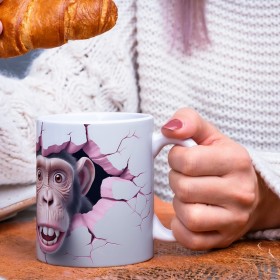 Mug en Céramique avec Singe Rigolo - Ajoutez de l’Amusement à Votre Café