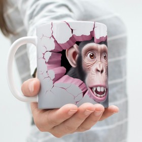 Mug en Céramique avec Singe Rigolo - Ajoutez de l’Amusement à Votre Café