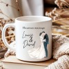 Avec l’inscription Heureux mariage, ce mug devient un souvenir mémorable du jour spécial.