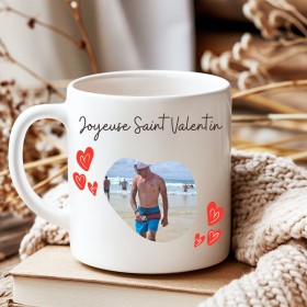 Mug Saint Valentin personnalisé avec vos prénoms et la photo de votre galerie