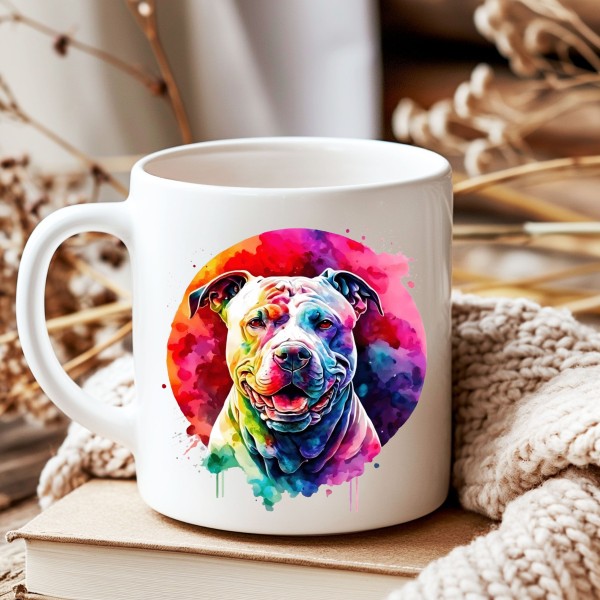 Mug Artistique avec Impression de Chien Coloré