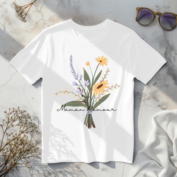 T-shirt avec l'inscription "Super maman"
