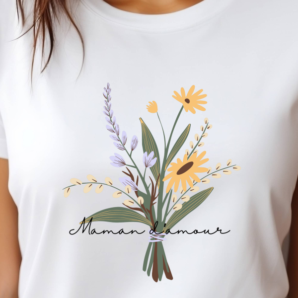 T-shirt avec l'inscription "Super maman"