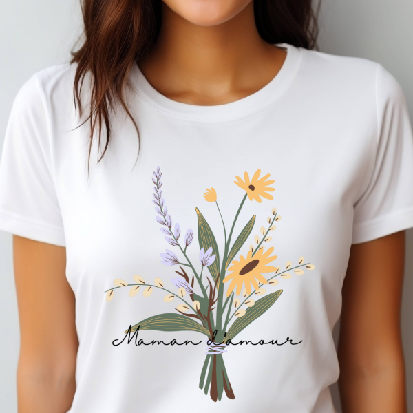 T-shirt avec l'inscription "Super maman"