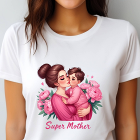 T-shirt avec l'inscription "Super maman"